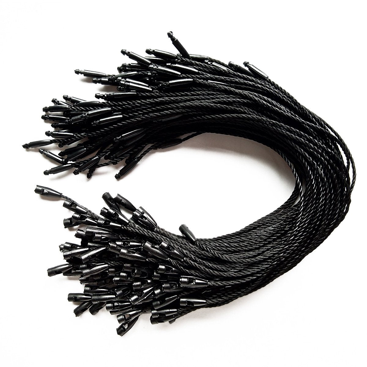 Buy now LGEGE 500 pcs 7.5-inch Black Hang Tag Nylon String Snap Lock Pin Loop Fasteners Hook Ties at indiglob india
