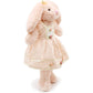 Small Soft Stuffed Animal Bunny Rabbit Plush Toy for Baby Girls 15inch (Pink Rabbit Wearing Pink Vintage Dress)