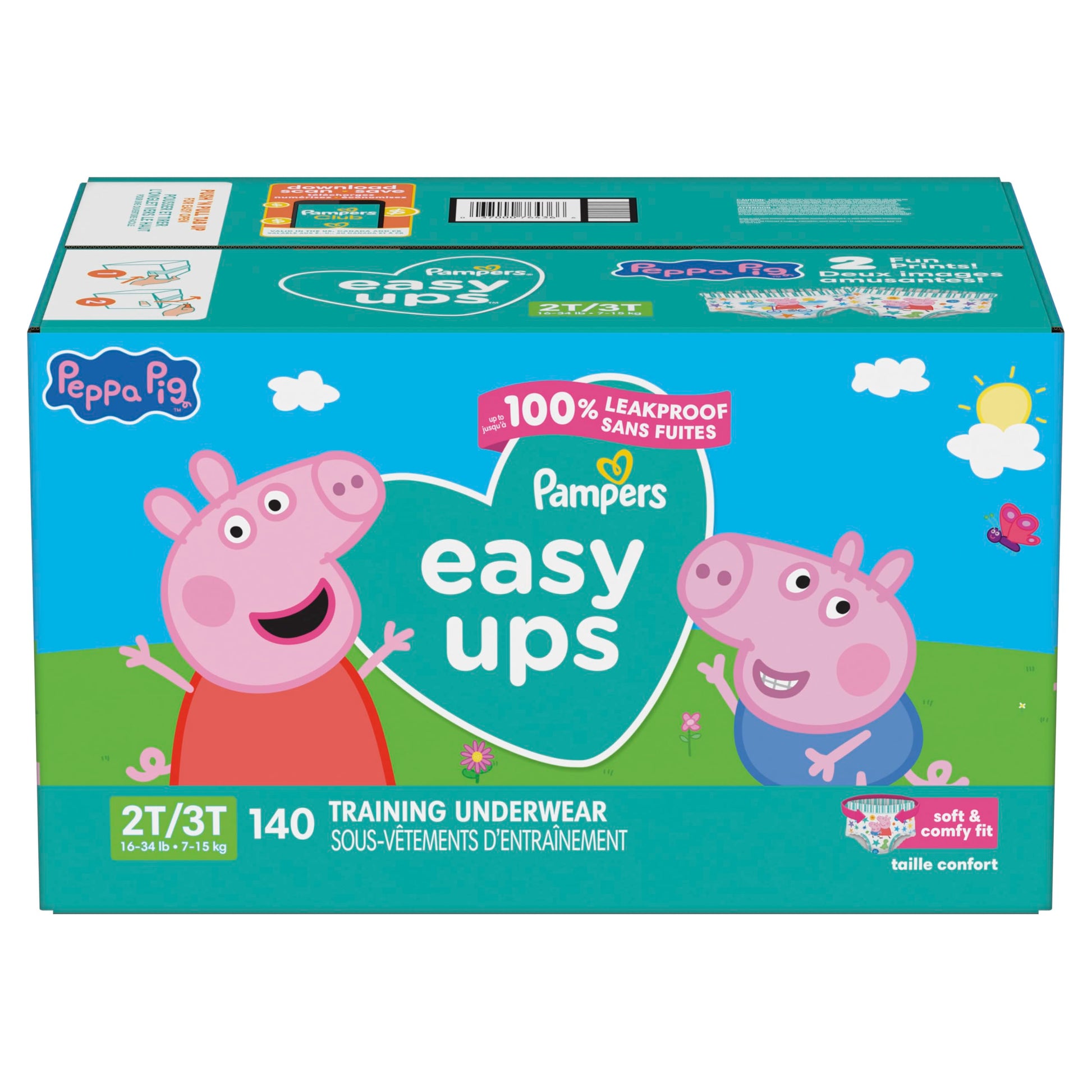 Buy now Pampers Training Pants - Easy Ups Girls & Boys - Size 3T-4T, 22 Count, Peppa Pig Underwear (Packaging May Vary) at indiglob india