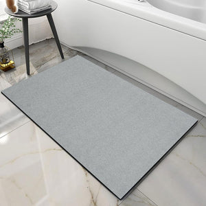 Buy now Thin Diatomaceous Earth Bath Mat Quick Dry Washable Absorbent 15.4x23.6 inches Non Slip,Shower Mat for Bathroom Sink (Light Grey) at indiglob india