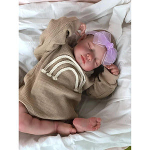 Pinky Reborn Reborn Baby Dolls 20 Inch Realistic Sleeping Doll Silicone Reborn Toddler Handmade Doll Set
