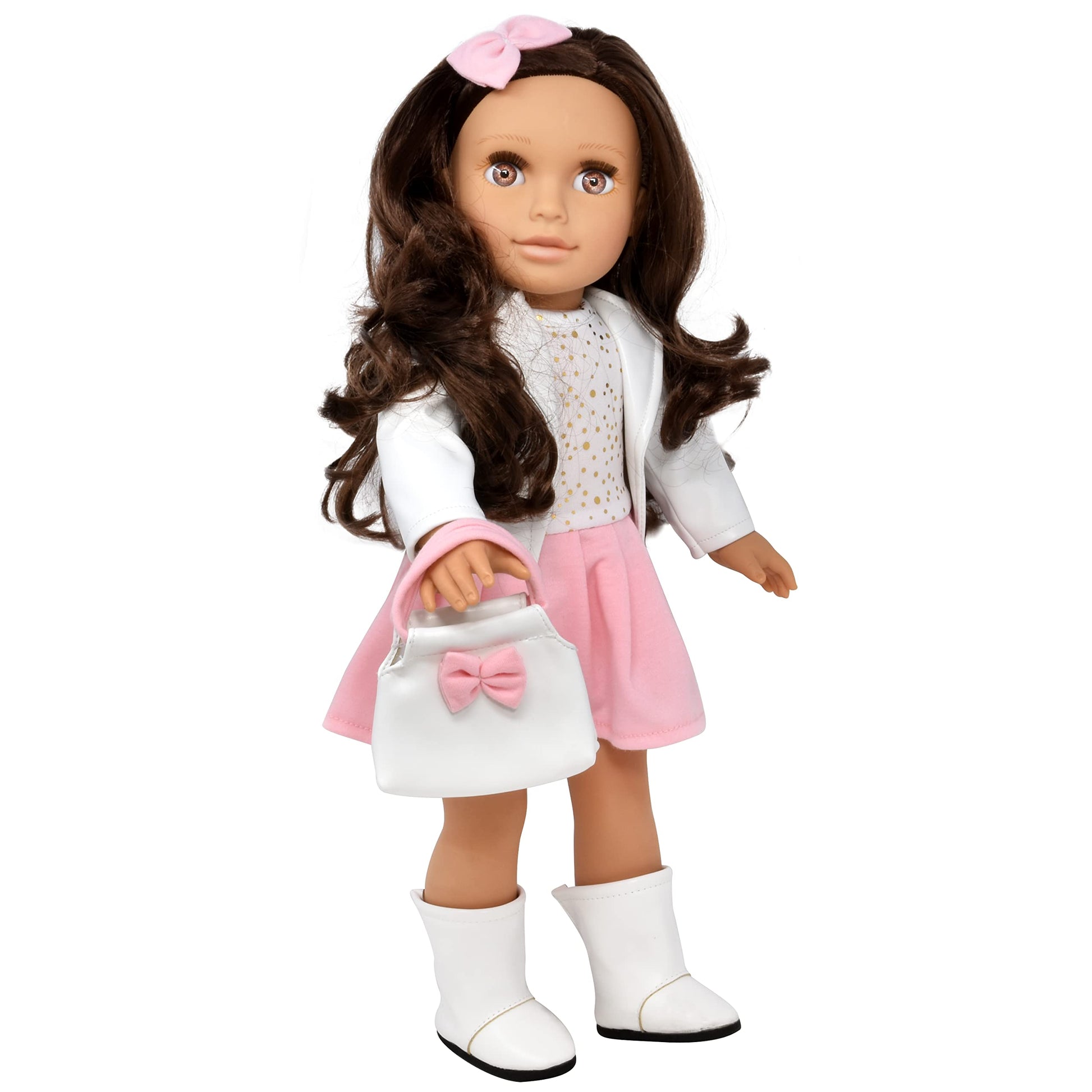 Buy now Gift Boutique 18 Inch Girl Doll, Fashion Doll with Fine Brown Hair for Styling Clothes Shoes and Accessories Princess Doll for Girls and Kids at indiglob india