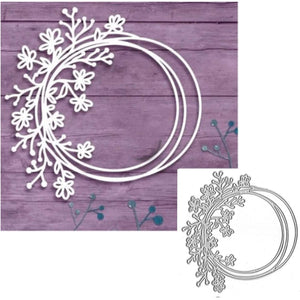 Circle Flowers Lace Metal Cutting Die Cuts, Lace Stencils DIY Crafts Cards Dies Cuts for DIY Embossing Card Making Photo Decorative Scrapbooking