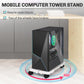 Buy now Liitrton Mobile CPU Stand Adjustable Computer Tower Stand with 4 Caster Wheels Fits Most PC (White) at indiglob india