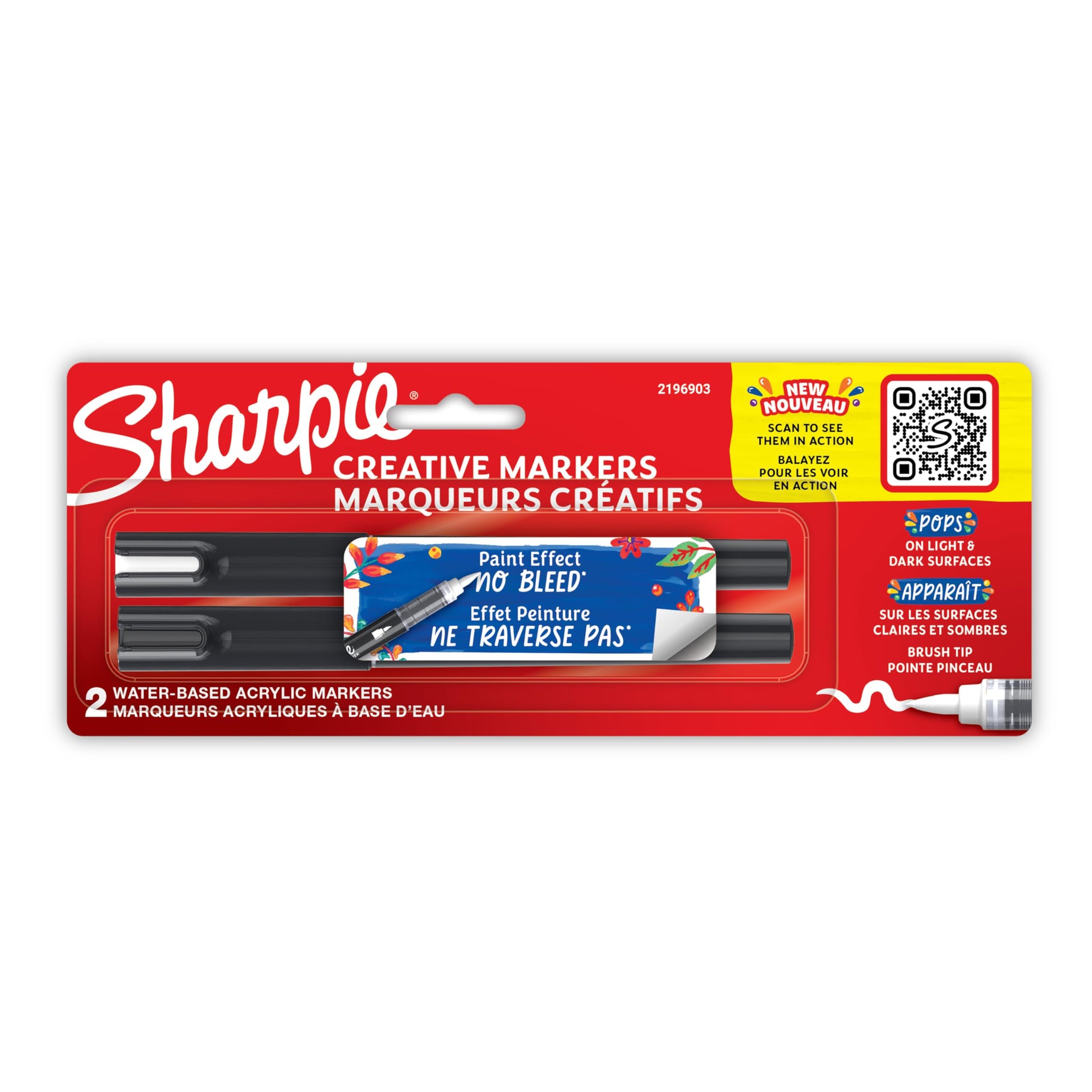 Buy now Sharpie Creative Acrylic Markers - Brush Tip, Set of 2, 2196903 at indiglob india