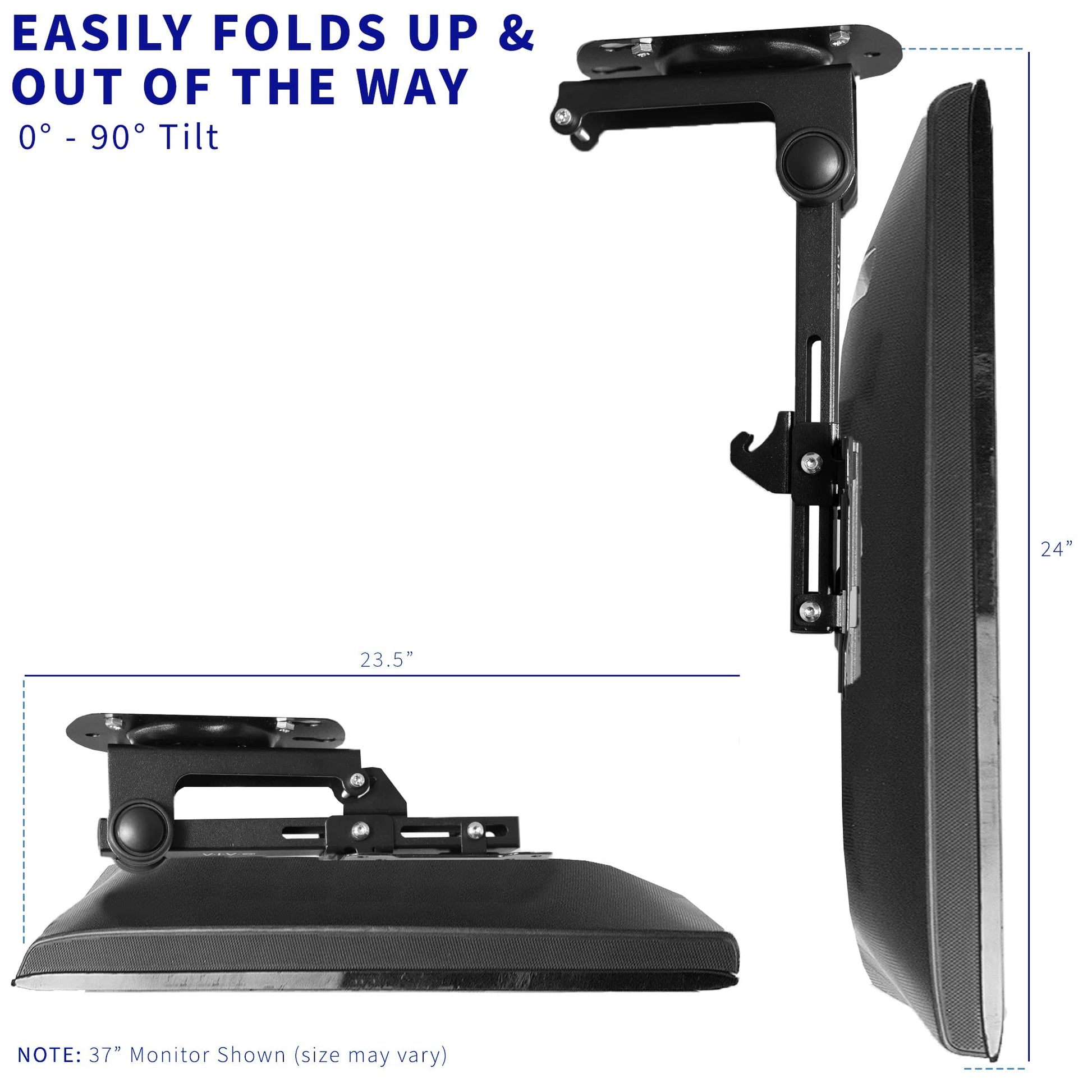 Buy now VIVO MOUNT-M-FD27 Manual Folding Ceiling Mount for 13-27 inch Flat Screens, Tilt Roof, Under Cabinet Mount for LCD TVs and Monitors at indiglob india