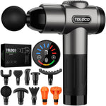 Buy now TOLOCO Massage Gun, Deep Tissue Back Massage for Athletes for Pain Relief, Percussion Massager with 10 Massages Heads & Silent Brushless Motor, Valentines Day Gifts for Him Her, Black Grey at indiglob india
