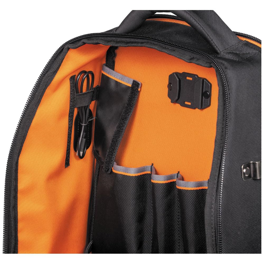 Buy now Klein Tools 62805BPTECH 28-Pocket Laptop Backpack Tool Bag, Tradesman Pro Extra-Large Tech Tool Backpack with Molded Bottom, Charging Port at indiglob india