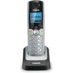Buy now VTech Accessory Handset for DS6151 Series with 2-Line Cordless Phone, Suitable for Small Business or Home, Answering System, Expandable up to 12 Handsets, Intercom, Conference | DS6101 (Black/Silver) at indiglob india