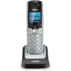 Buy now VTech Accessory Handset for DS6151 Series with 2-Line Cordless Phone, Suitable for Small Business or Home, Answering System, Expandable up to 12 Handsets, Intercom, Conference | DS6101 (Black/Silver) at indiglob india