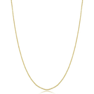 Kooljewelry 14k Yellow Gold Filled Or White Gold Filled Cable Chain Necklace For Women And Men (1mm, 1.3mm, 1.5mm or 2.1mm - sizes from 14 to 30 inch long)