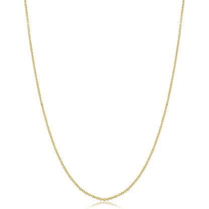 Kooljewelry 14k Yellow Gold Filled Or White Gold Filled Cable Chain Necklace For Women And Men (1mm, 1.3mm, 1.5mm or 2.1mm - sizes from 14 to 30 inch long)