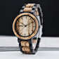 BEWELL Wood Watches for Men Week & Date Quartz Mens Wooden Watch