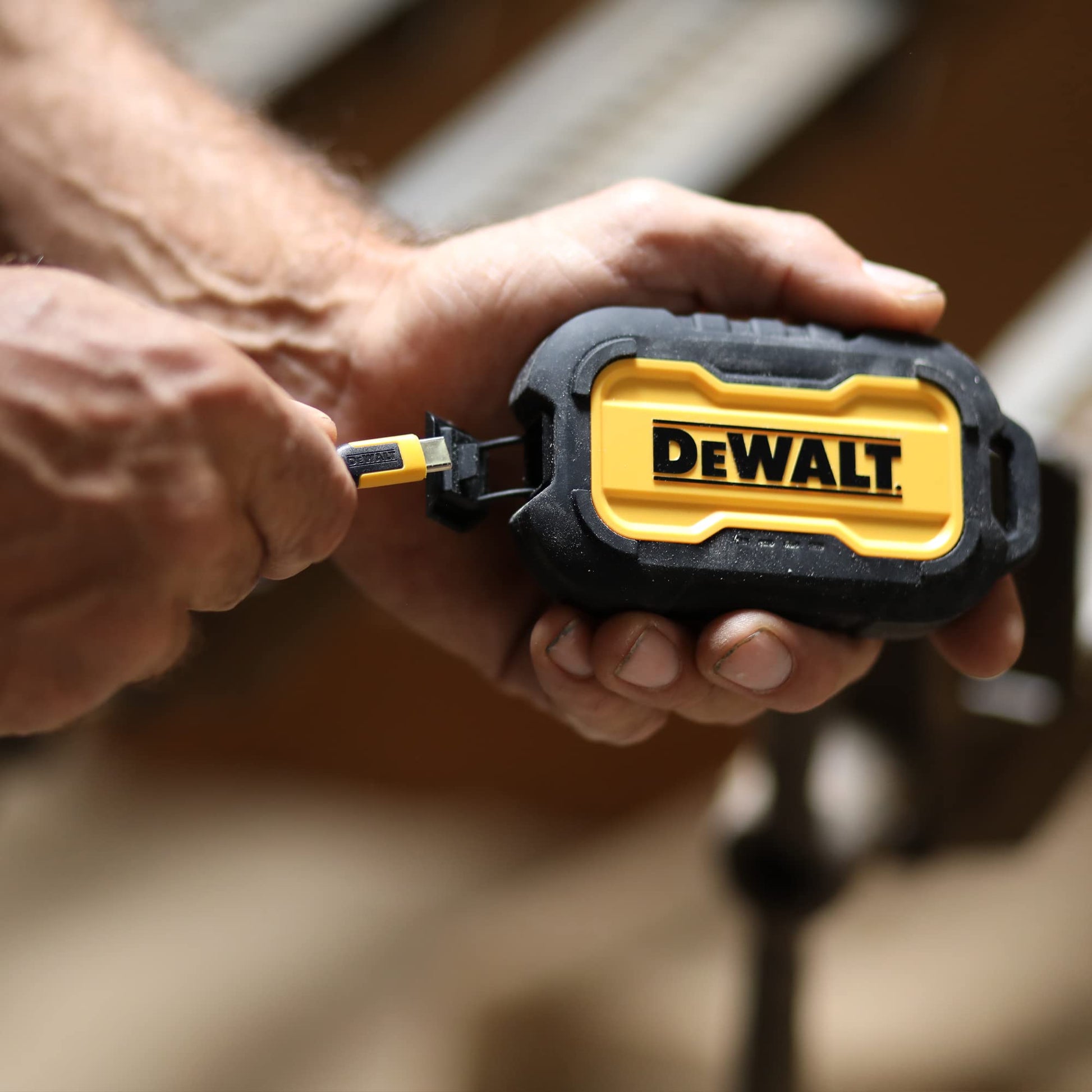 Buy now DEWALT Heavy Duty Portable Charger, Power Bank, Travel Worksite 10,000 mAh Battery Pack with USB-C Port for iPhone 17/16 Plus Pro Max, iPhone 15/14/13, Samsung Galaxy at indiglob india