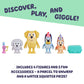 Buy now Bluey Pass The Parcel Figurine Toys Pack of 4, Character Toys with Bingo, Lucky’s Dad, and Lila Figures, Small Action Figures for Kids Ages 3+ at indiglob india