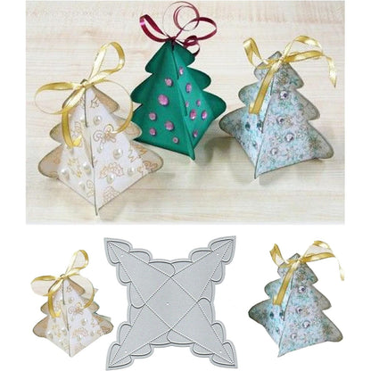 Christmas Candy Box Metal Crafts Cutting Die Cuts, DIY Crafts Template Christmas Candy Box Scrapbook Cards Cutting Dies Cut Stencil for DIY Embossing Card Making Decorative Paper Dies Scrapbooking