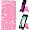Airplane Travel Essentials for Flying Flex Flap Cell Phone Holder & Flexible Tablet Stand for Desk, Bed, Treadmill, Home & in-Flight Airplane Travel Accessories - Travel Must Haves Cool Gadgets - Pink Silicone