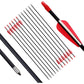 Archery Targeting Arrows 28inch Practice Arrows for Recurve Bow Fiberglass Training Arrows for Kids Youth and Teens (12Pcs/6Pcs)