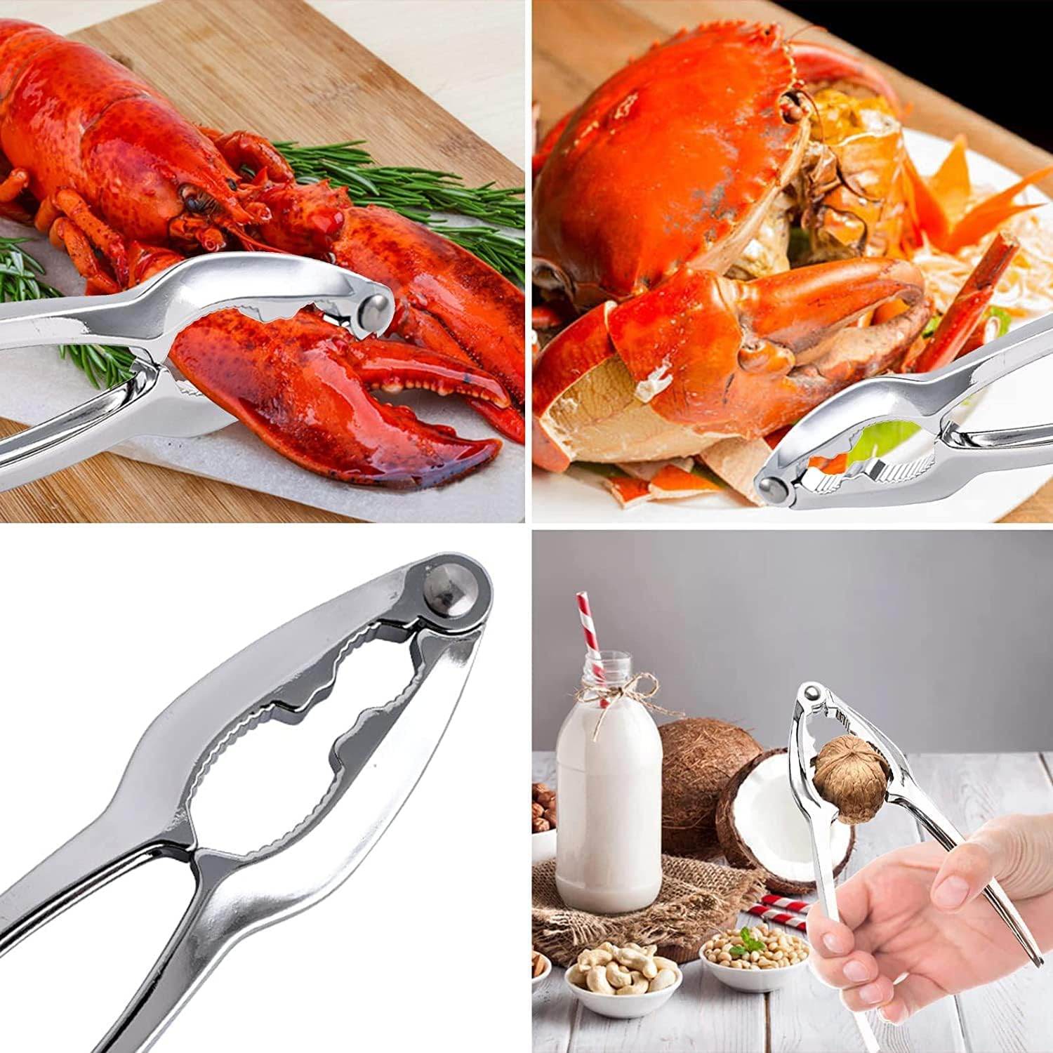 9Pcs Stainless Steel Seafood Tools Set - Crab & Lobster Crackers, Forks, Shell Openers, Nut Crackers - Durable Shellfish Tools for Crab Legs, Shrimp, and Clams - My Store