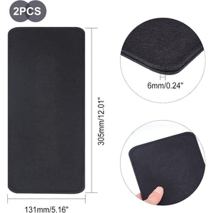 PH PandaHall 12x5 inch Black Felt Base Shaper, 2pcs Bag Bottom Shaper Pad Arc Corner Bag Liner Board Insert for Tote Leather Purse Handbag Crossbody Bag Backpack Canvas Travel Bag, 6mm Thick