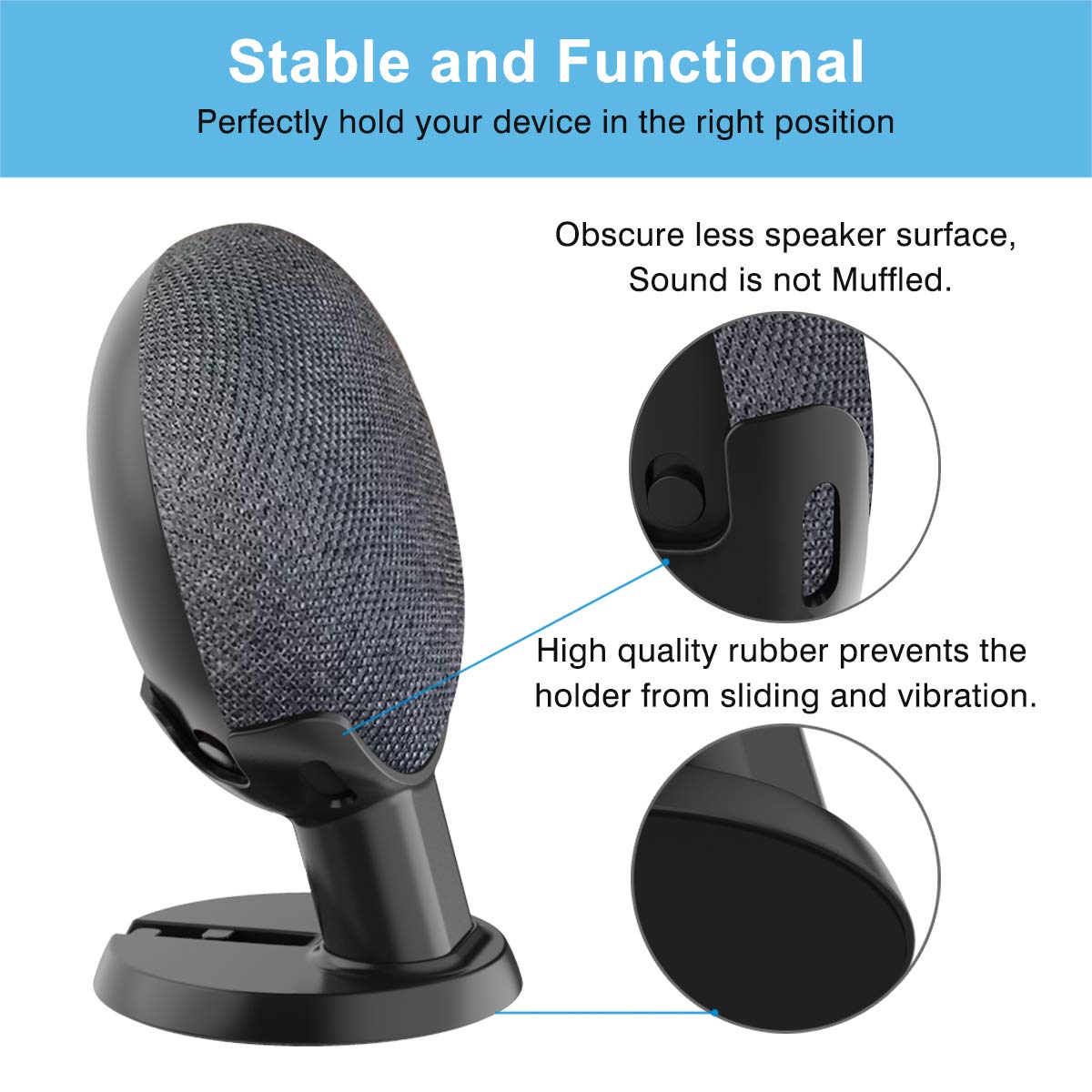 Buy now SPORTLINK Pedestal for Nest Mini (2nd Gen) and Google Home Mini (1st Generation) Improves Sound Visibility and Appearance - A Must Have Mount Holder Stand for Nest Mini (2nd Gen)/ Google Mini (Black) at indiglob india