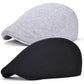 Men Cotton Newsboy Cap Soft Fit Cabbie Hat