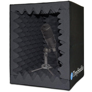 Buy now TroyStudio Portable Vocal Booth, Large Foldable Microphone Isolation Shield, Music Recording Studio Sound Echo Absorbing Box, Desk & Stand Use Reflection Filter with Thickened Dense Acoustic Foam at indiglob india