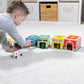 Buy now Melissa & Doug Nesting and Sorting Blocks - 6 Buildings, 6 Wooden Vehicles - FSC Certified at indiglob india