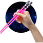 Lightsaber Chopsticks Light Up - LED Glowing Light Saber Star Wars Chop Sticks - Reusable Sushi Lightup Sabers Chopstick Set Of 1 Blue Pair