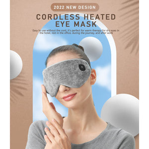 Aroma Season Cordless Heated Eye Mask, Washable & Portable Professional Electric Warm Eye Compress for Relief Dry Eyes, Stye, Blepharitis, Chalazion, Eye Fatigue or MGD (Gray)