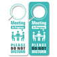 2 Pack Meeting in Progress Door Sign, Do Not Disturb Door Hanger Funny PSLER Meeting in Progress Door Sign Two Sided Used for Many Places Like Law Firms, Offices, Clinics Christmas Gifts