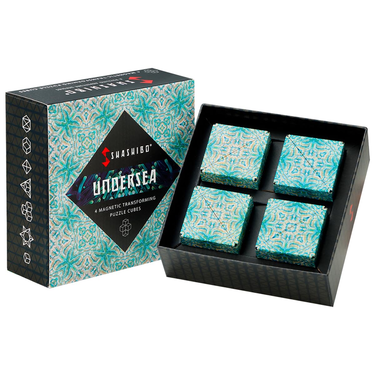 Buy now Shashibo Shape Shifting Box - Award-Winning Fidget Toy w/ 36 Rare Earth Magnets - Fidget Cube Transforms Into Over 100 Shapes, Sensory Toy Gift for Kids, Teens, and Adults (Undersea) at indiglob india