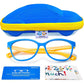Blue Light Glasses for Kids Girls Boys with Cute Car Case, UV400 Protection, Anti Blue Ray Age3-12