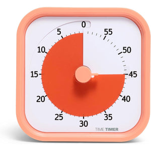 TIME TIMER Home MOD - 60 Minute Kids Visual Timer Home Edition - For Homeschool Supplies Study Tool, Timer for Kids Desk, Office Desk and Meetings with Silent Operation (Dreamsicle Orange)