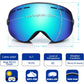EXP VISION Snowboard Ski Goggles Men Women Youth, Anti Fog OTG Winter Snow Goggles Spherical Detachable Lens