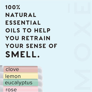 MOXĒ Smell Training Kit, Made in USA, 4 Essential Oils, Olfactory Regeneration, Helps Restore Sense of Smell, Natural Therapy for Smell Loss (Phase 1)