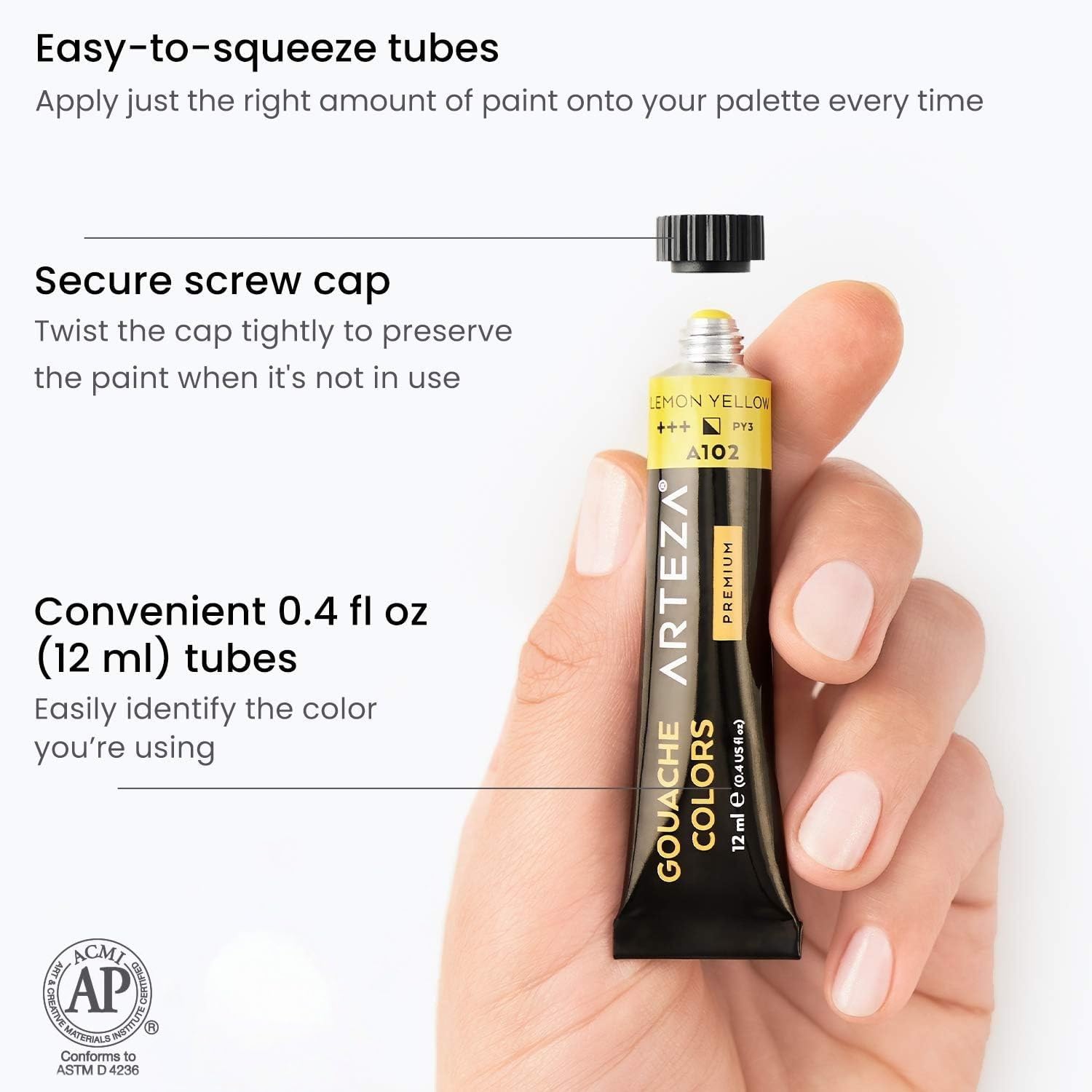 Buy now ARTEZA Gouache Paint, Set of 60, 12ml/0.4 US fl oz Gouache Paint Tubes for Professionals and Students at indiglob india