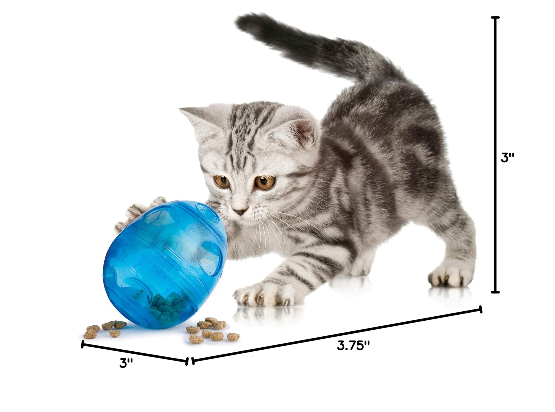 Buy now PetSafe FUNkitty Egg-Cersizer - Cat Toy - Slow-Feeder for Cats to Slow Down & Reduce Aggressive Eating - Durable Multi-Functional Enrichment Toy for Improved Digestion & Exercise at indiglob india