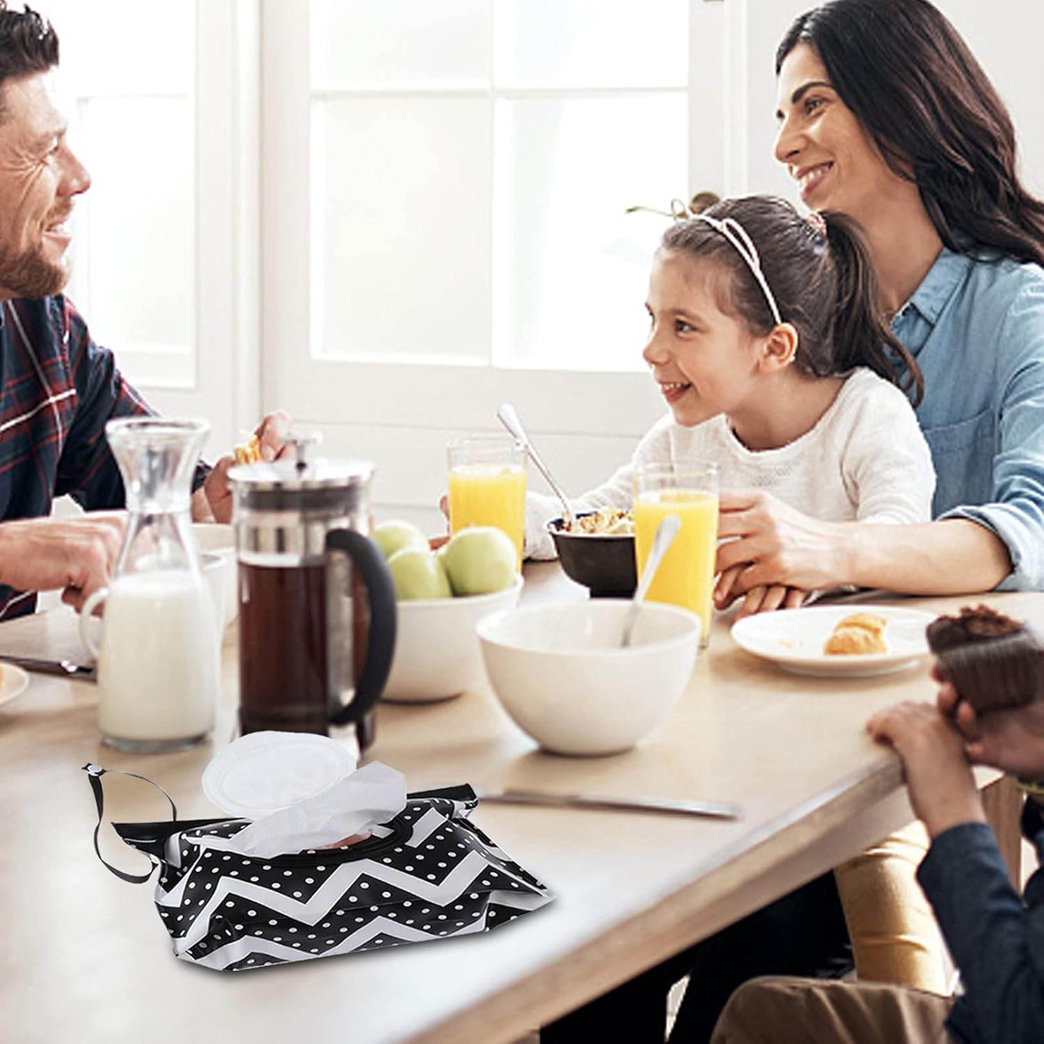 Baby Wipe Dispenser,Refillable Wipes Holder,Baby Wipes Container,Portable Wipes Dispenser Travel,Reusable Travel Wet Wipe Pouch (2PACK) - My Store