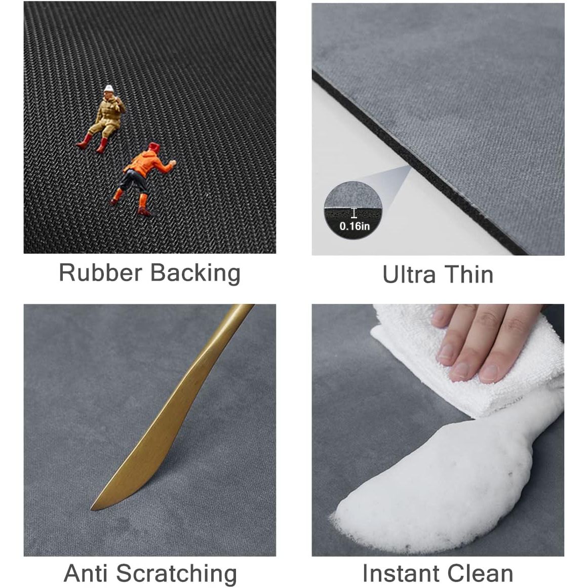 Buy now Thin Diatomaceous Earth Bath Mat Quick Dry Washable Absorbent 15.4x23.6 inches Non Slip,Shower Mat for Bathroom Sink (Light Grey) at indiglob india
