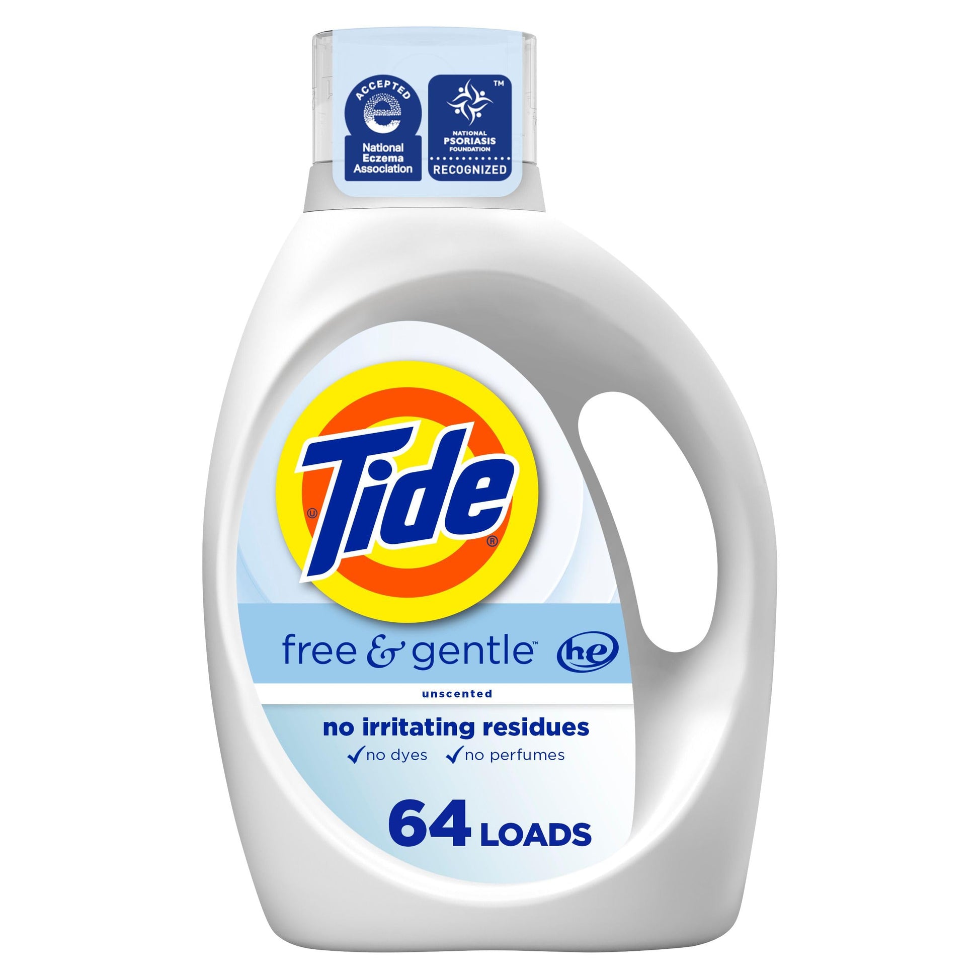 Buy now Tide Free & Gentle Liquid Laundry Detergent, Unscented, 1.47 L (32 Loads) at indiglob india
