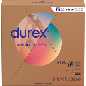 Avanti Bare Real Feel Lubricated Condoms, Regular Fit, 24 Count, Non Latex Condoms for Men with Natural Skin on Skin Feeling (Packaging May Vary)