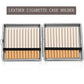 Cigarette Case,Cigarette Box for Women and Men Stylish Leather Surface Metal Box Cigarette Holder Case for 20 Pcs 90mm King Size Cigarettes (Golden