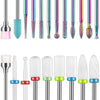 Depvko 21pcs Nail Drill Bits Sets, 3/32 Inch Cuticle Electric Nail File and Ceramic Acrylic Gel Nail Bit Kit, Acrylic Nail Art Tools, Carbide Remover Bits for Manicure Pedicure, Home Salon - 21Pcs Nail Drill Bits