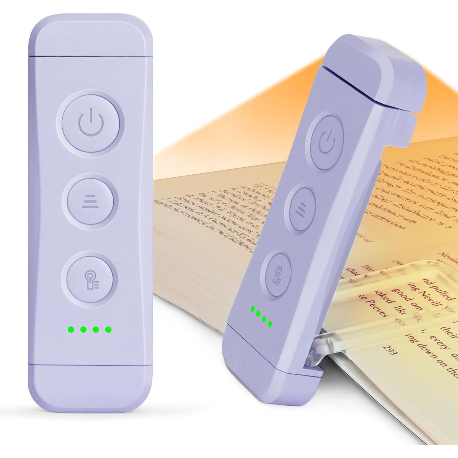 Buy now Glocusent USB Rechargeable Book Light for Reading in Bed, Portable Clip-on LED Reading Light, 3 Amber Colors & 5 Brightness Dimmable, Compact & Long Lasting, Perfect for Book Lovers, Kids Purple at indiglob india