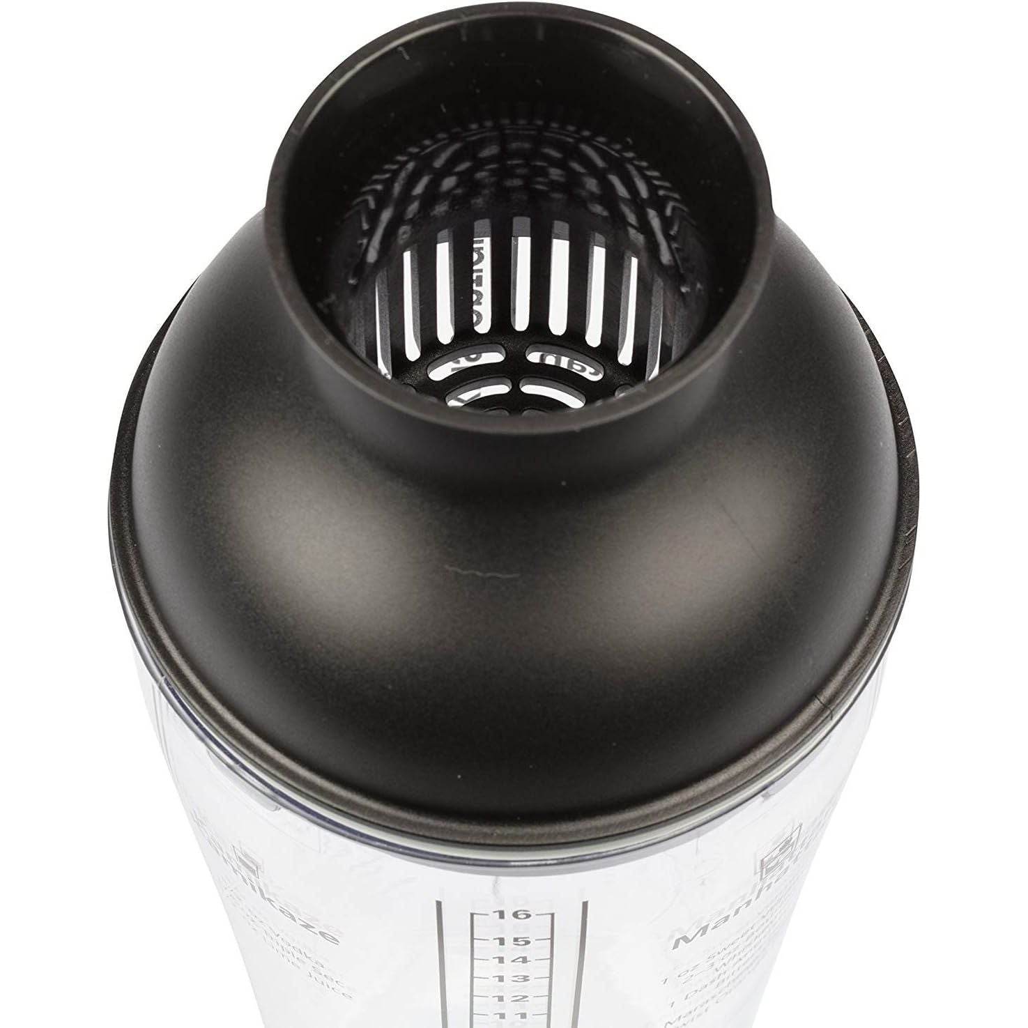 16oz Large Cocktail Shaker Bar Set- Includes Measuring Jigger, Strainer, 6 Printed Mixed Drink Recipe Measurements on Bottle- Fun Bartender Kit for Mojitos, Martinis & More- Great for Summer Parties - My Store