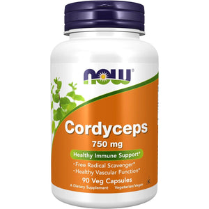 NOW Foods Supplements, Cordyceps (Cordyceps sinensis)750 mg, Healthy Immune Support*, 90 Veg Capsules