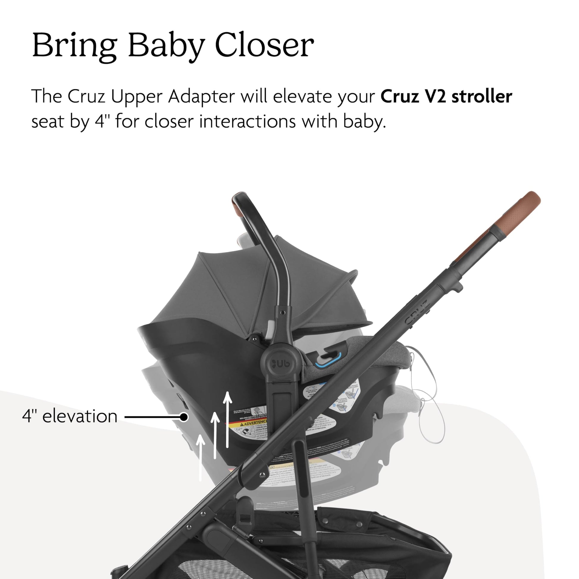 Buy now UPPAbaby Cruz V2 Upper Adapter - Compatible with Bassinet Accessory, Aria, and Mesa Infant Car Seats - Quick + Secure Attachment - 1 Set at indiglob india