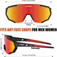 X-TIGER Polarized Sports Sunglasses with 5 Interchangeable Lenses,Mens Womens Cycling Bike Glasses,Baseball Running Fishing