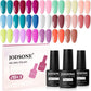 Buy now JODSONE 36 PCS Gel Nail Polish Set-32 Colors Gel Polish Kit Base Coat Glossy Matte and Glitter Top Coat Nail Polish Set Green Blue Red Pink Collection Gifts for Women 20SET-5F at indiglob india
